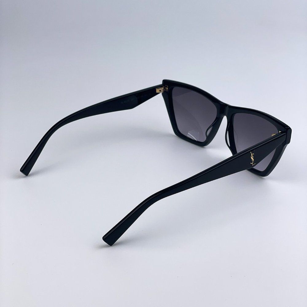 🔥 Saint Laurent SLM103 001 Sunglasses Black Gray Gradient Cat Eye Women - Picture 10 of 13